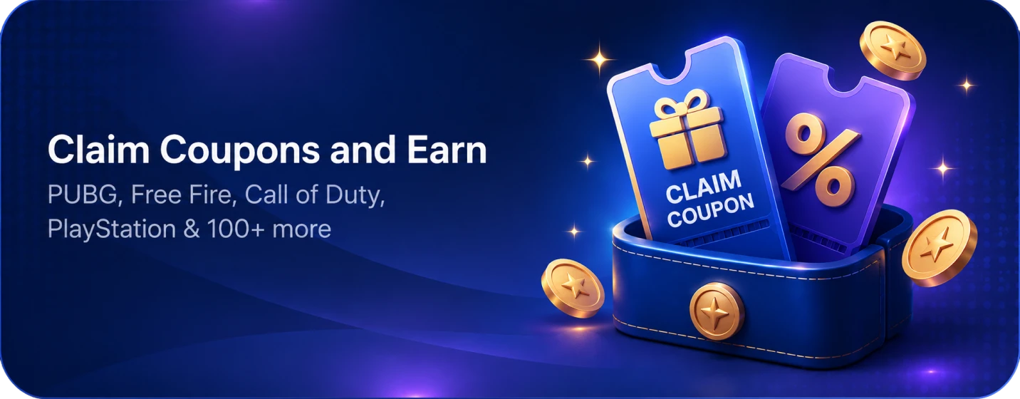 Claim coupons — use your reward money to buy and claim coupons